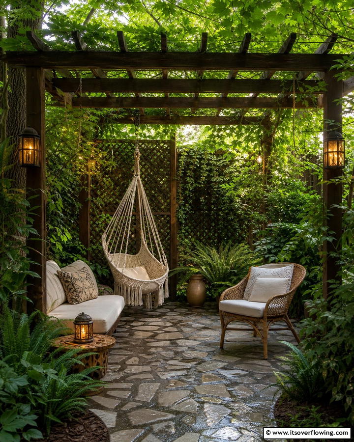 Secluded Pergola Hideaway - 21 Pergola Patio Designs for Structured Outdoor Shade Solutions