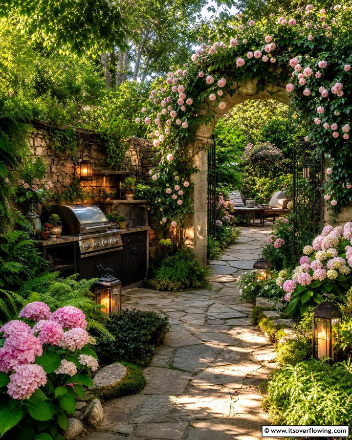 Secret Garden BBQ Escape - 21 BBQ Area Ideas for the Ultimate Outdoor Cooking Experience