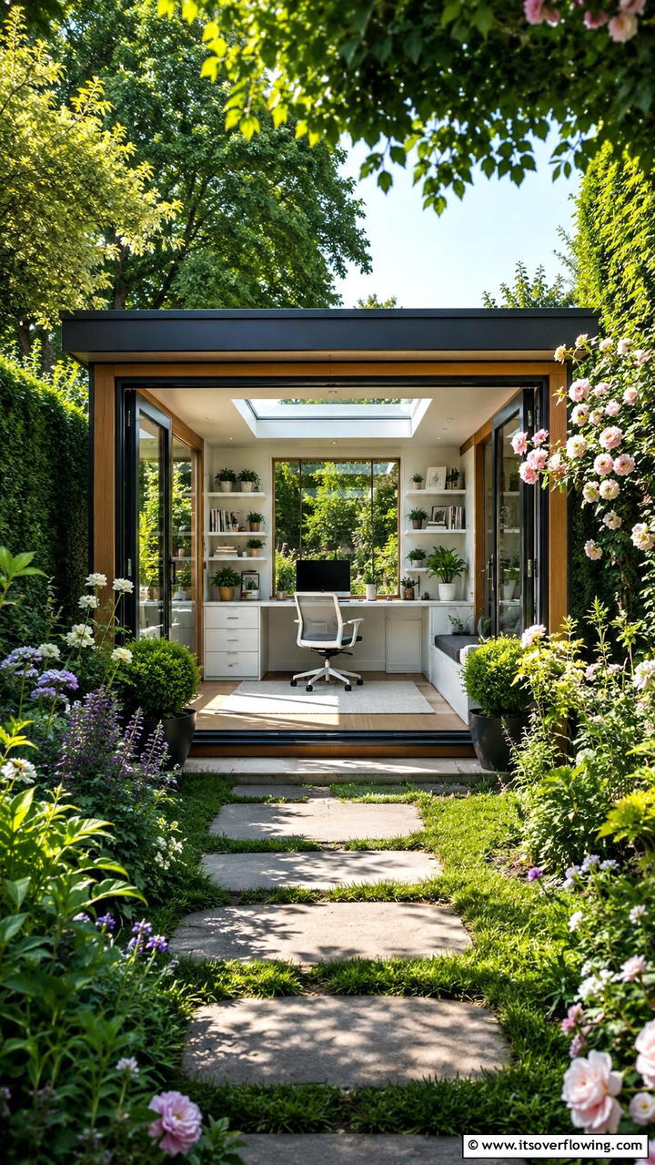 Secret Garden Office - 30 Garden Room Ideas- Cozy Outdoor Retreats & Studios