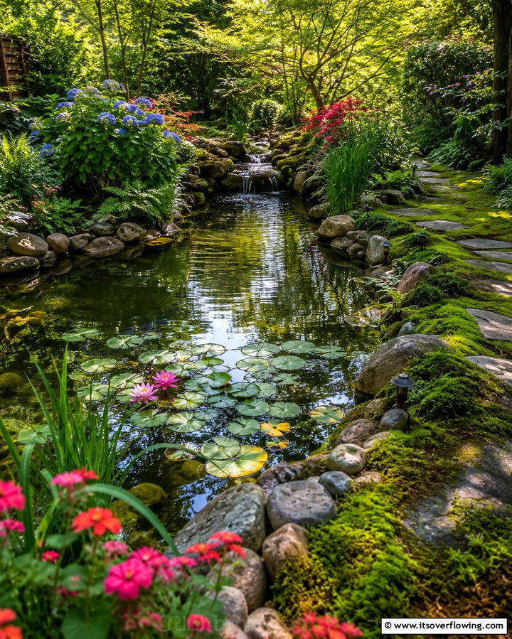 Secret Garden Pond - 30 Backyard Pond Ideas for Serene Water Features