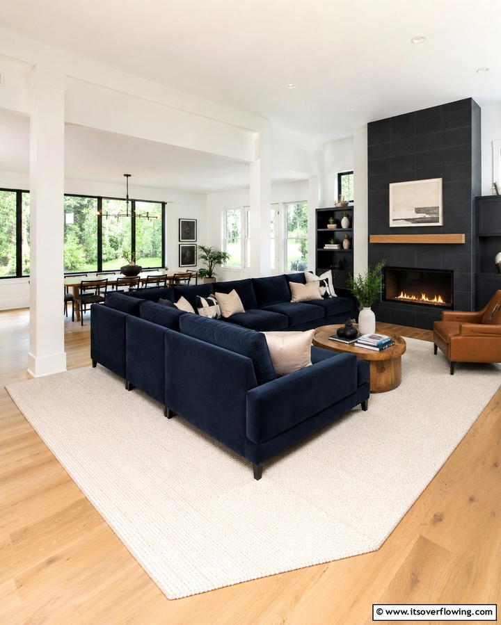 Sectional Facing Double Sided Fireplace - 25 Living Room Ideas With Sectionals and Fireplace