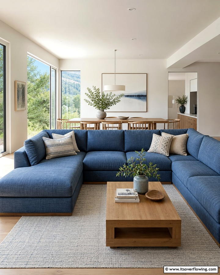 Sectional Sofa as a Divider - 25 Living Room Dining Room Combo Ideas for Open Spaces
