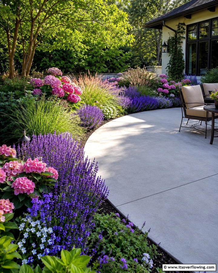 Semi Circle Patio with Garden Border - 25 Semi Circle Patio Ideas and Inspiration for Your Backyard