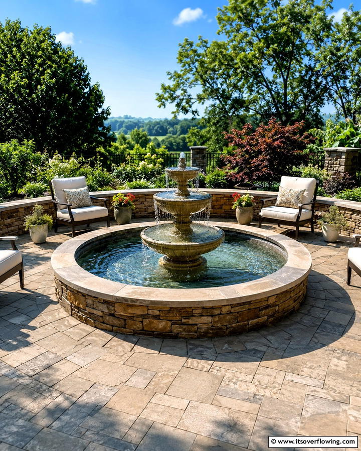 Semi Circle Patio with Water FeatureExact - 25 Semi Circle Patio Ideas and Inspiration for Your Backyard