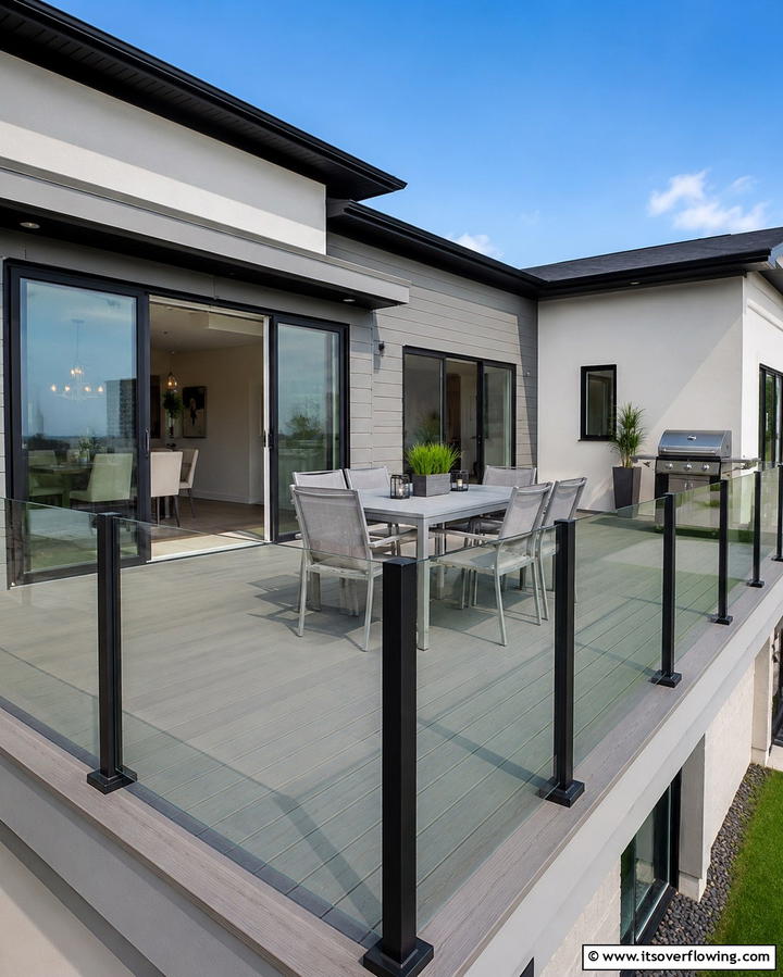Semi Frameless Glass Balconies for a Balanced Look - 25 Glass Balcony Design Ideas for Modern Homes