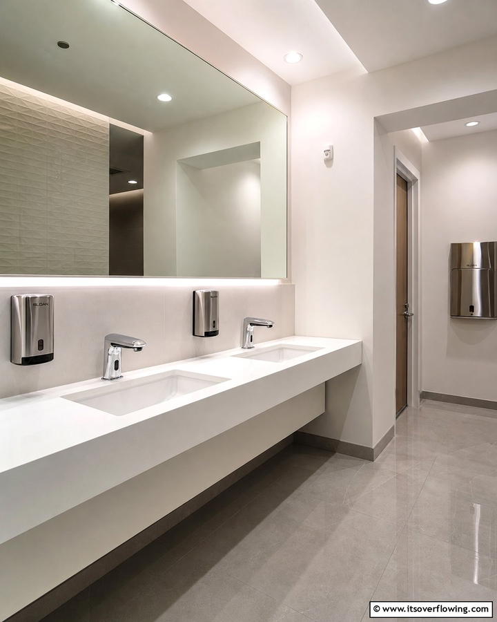 Sensor Activated Fixtures - 20 Restaurant Bathroom Ideas for a Stylish Space