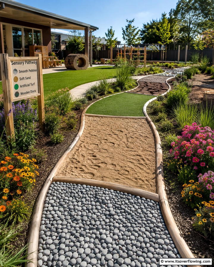 Sensory Pathways - 30 EYFS Outdoor Area Ideas for Engaging Play Spaces