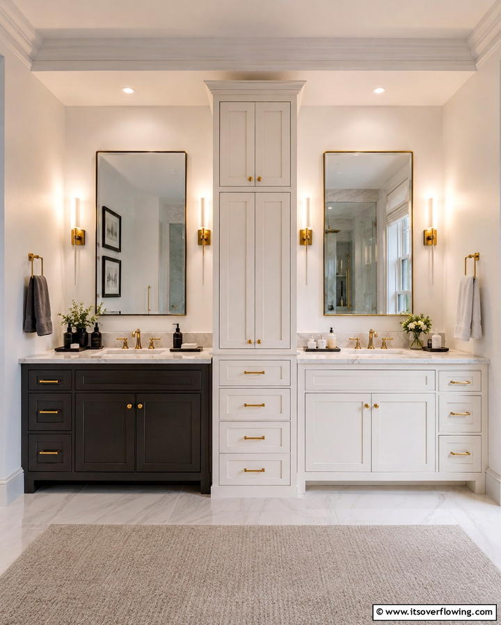 Separate Makeup Vanity - 25 Large Bathroom Ideas for a Luxurious Retreat