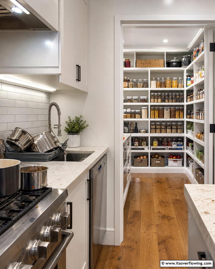 Separate Pantry for Ingredients - 25 Practical Dirty Kitchen Ideas for Efficient Cooking Spaces
