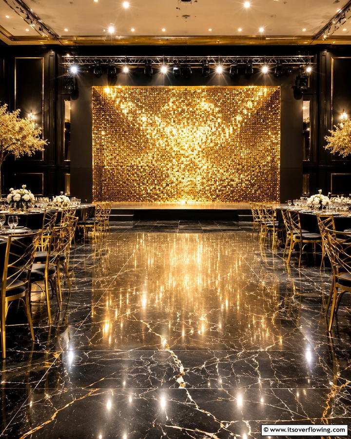 Sequin Walls - 30 Beautiful Wedding Backdrop Design Inspirations