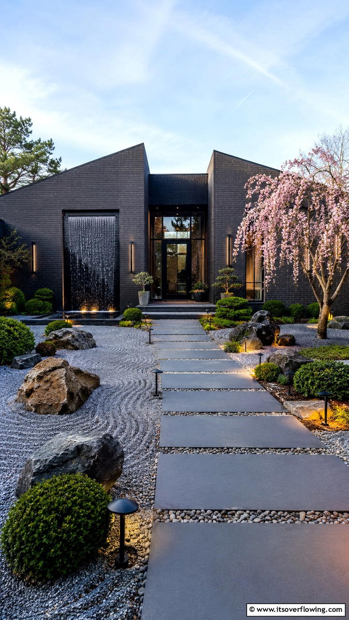 Serene Black Brick Modern Retreat - 30 Black Brick House Exteriors for Bold Curb Appeal