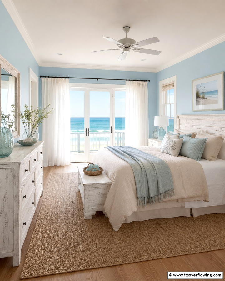 Serene Coastal Cottage Bedroom - 30 Charming Cottage Bedroom Decor Ideas for a Rustic Retreat