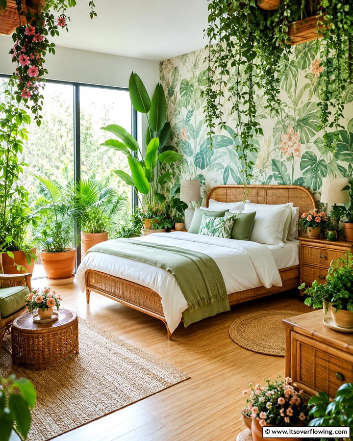 Serene Indoor Garden - 30 Romantic Bedroom Ideas to Create a Cozy Love Nest