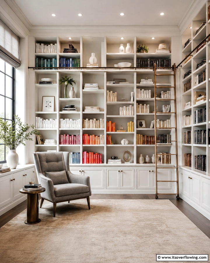 Serene Library - 30 Reading Room Ideas for a Quiet and Cozy Escape