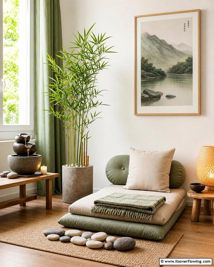 Serene Meditation Space - 21 Corner Decoration Ideas to Utilize Empty Spaces