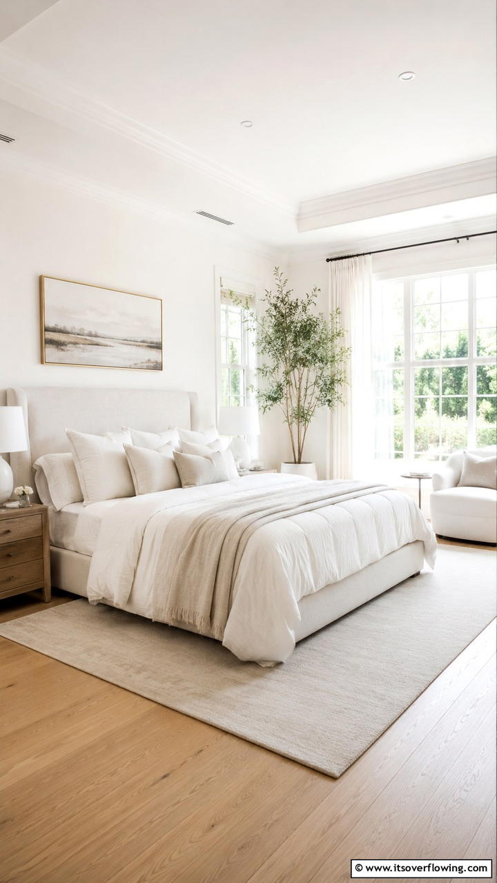 Serene Neutral Palette - 21 Serene White Bedroom Ideas for a Calming Retreat