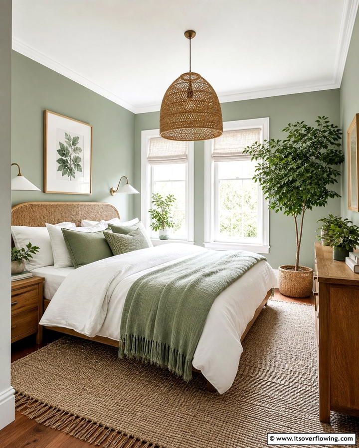 Serene Sage Green Bedroom - 25 Monochromatic Color Schemes for Rooms