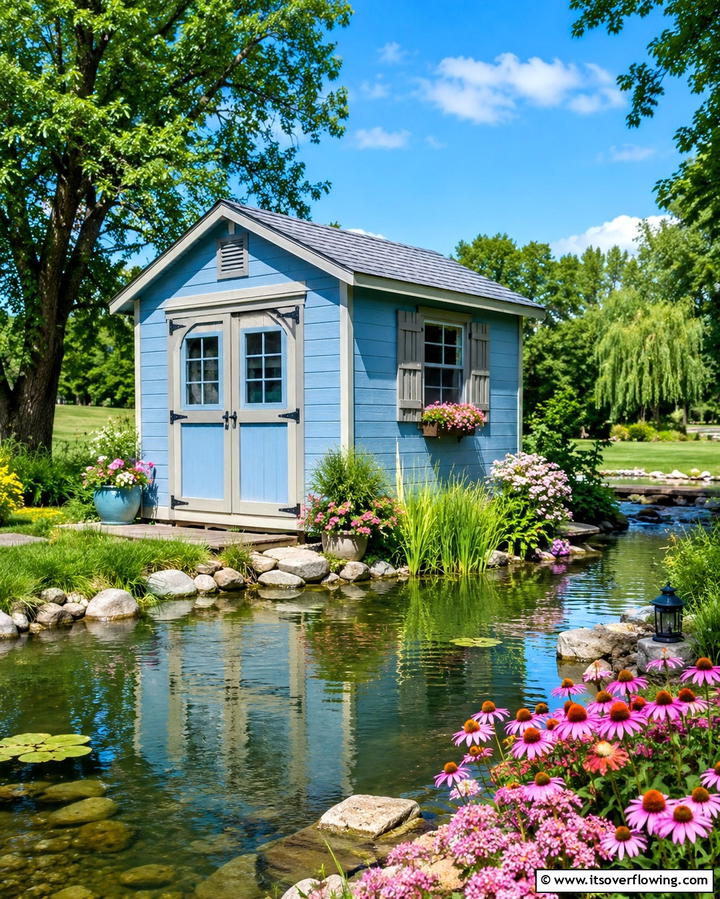 Serene Sky Blue - 25 Shed Color Ideas to Brighten Your Outdoor Space