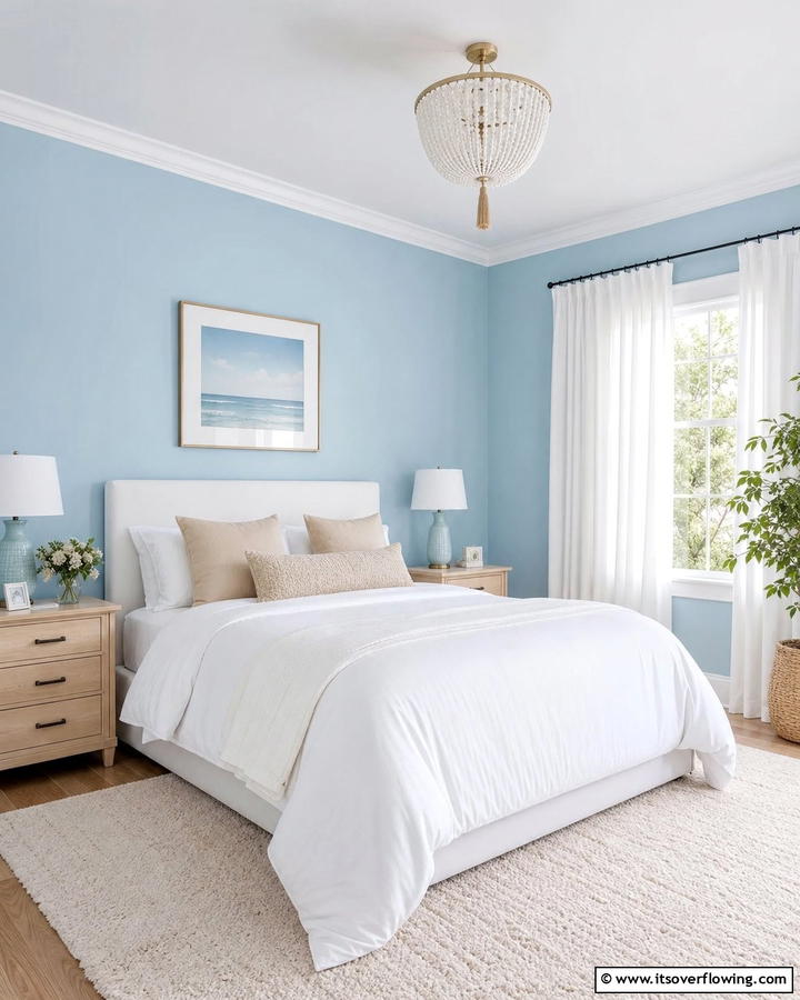 Serene Sky BlueExact - 25 Calming Paint Colors for a Relaxing Home