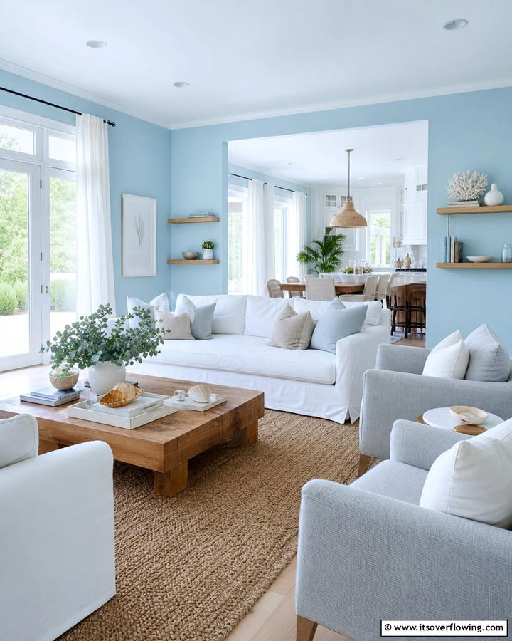 Serene Sky BlueOne - 25 Calming Paint Colors for a Relaxing Home