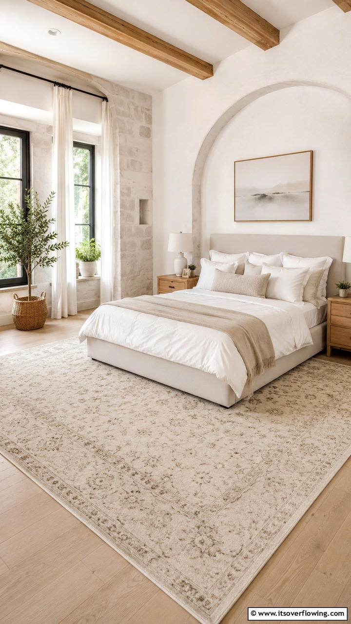 Serene Soft Neutrals - 30 Bedroom Rug Ideas to Anchor and Elevate Your Decor