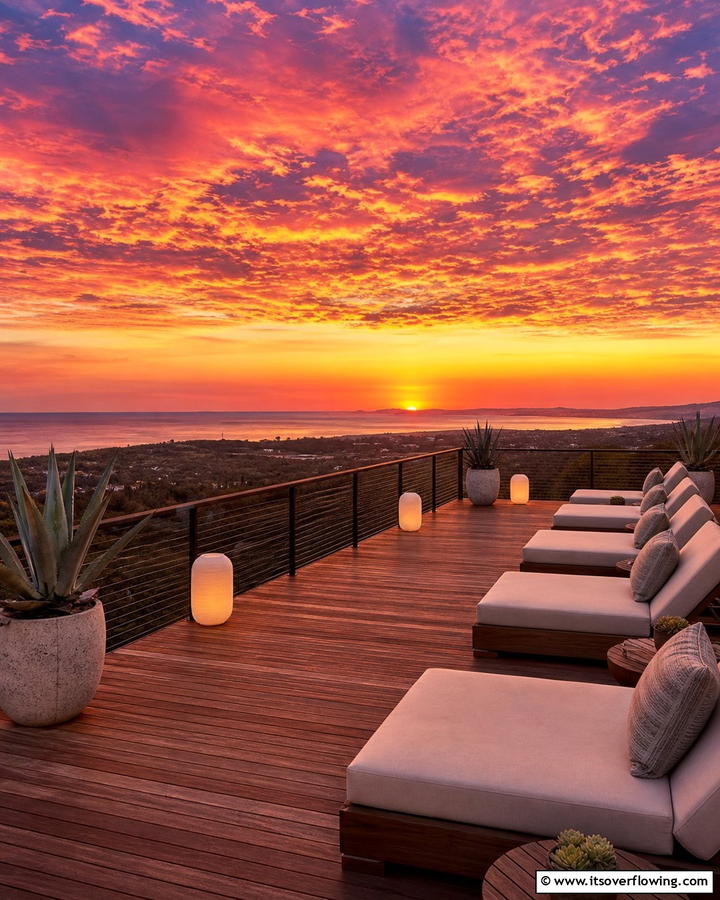 Serene Sunset Viewing Platform - 21 Outdoor Living Room Ideas for Relaxation & Entertaining