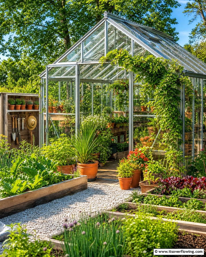 Set Up a Greenhouse - 25 Backyard Oasis Ideas for Ultimate Relaxation