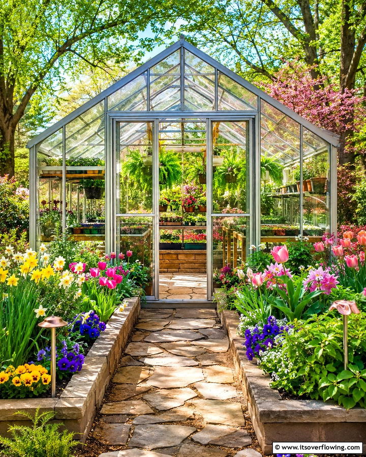 Set Up a Greenhouse - 20 Spring Garden Ideas to Refresh Your Outdoor Space