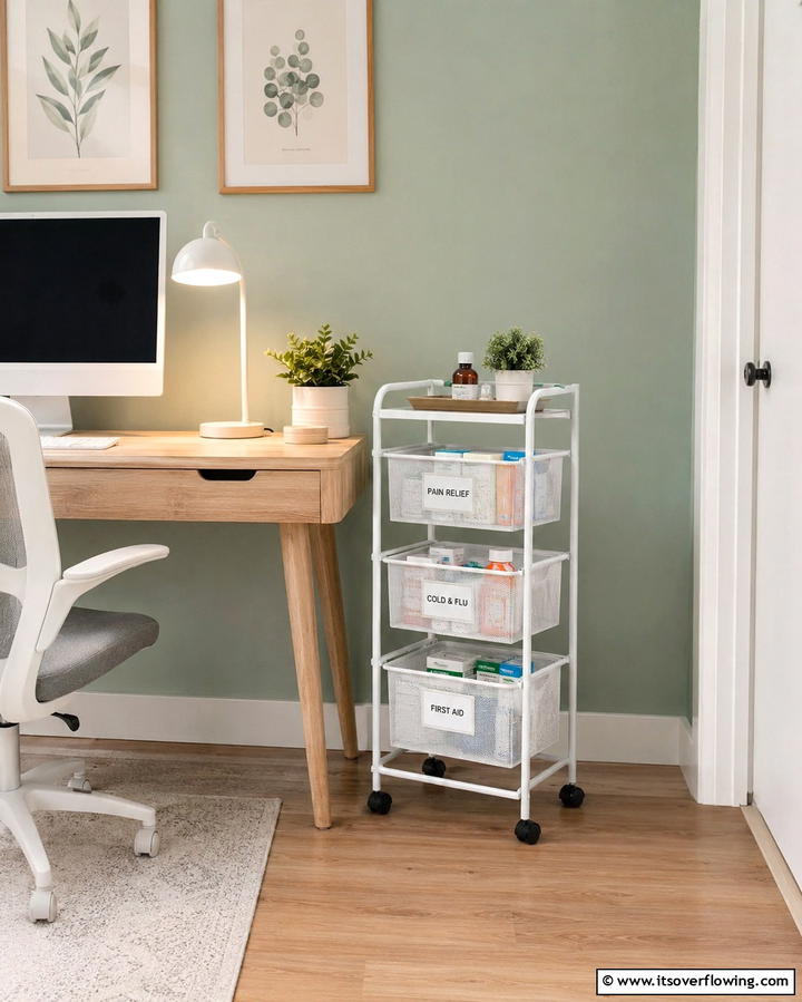 Set Up a Medicine Drawer Cart - 25 Medicine Storage Ideas for Organized Living
