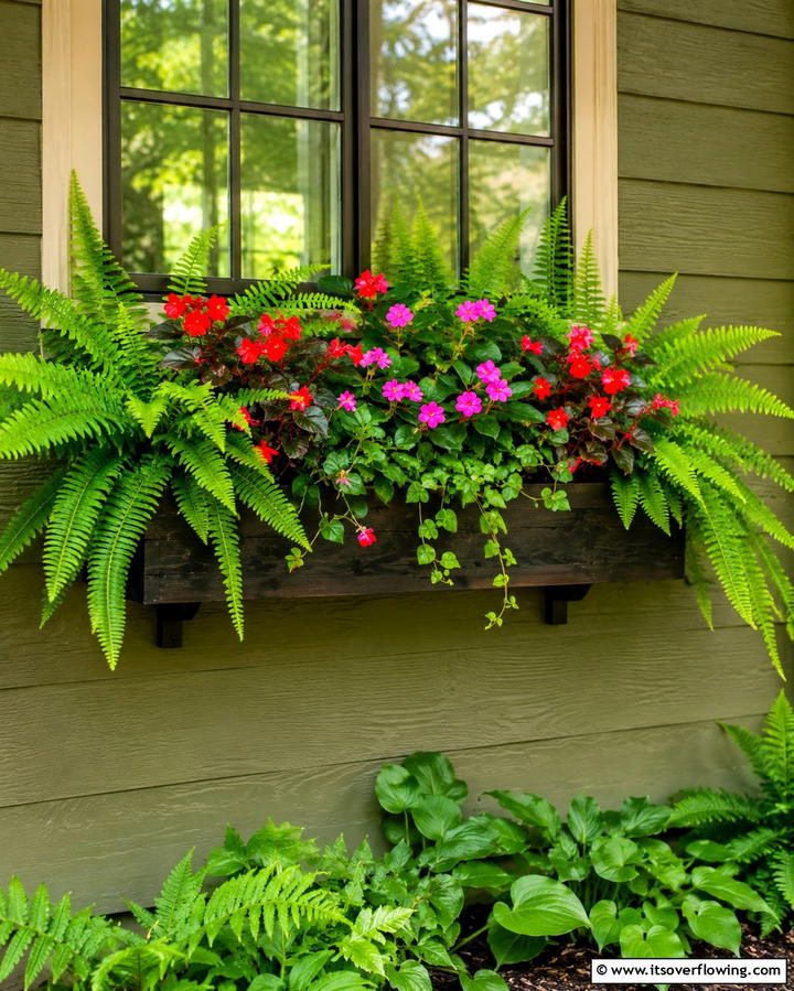 Shade Loving Plant Displays - 25 Window Box Ideas to Brighten Your Home’s Exterior