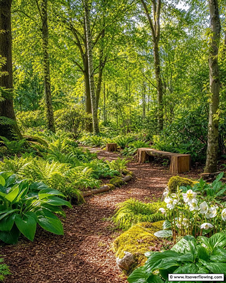 Shade Loving Woodland Garden - 30 Garden Layout Ideas- Strategic Planting & Design Tips