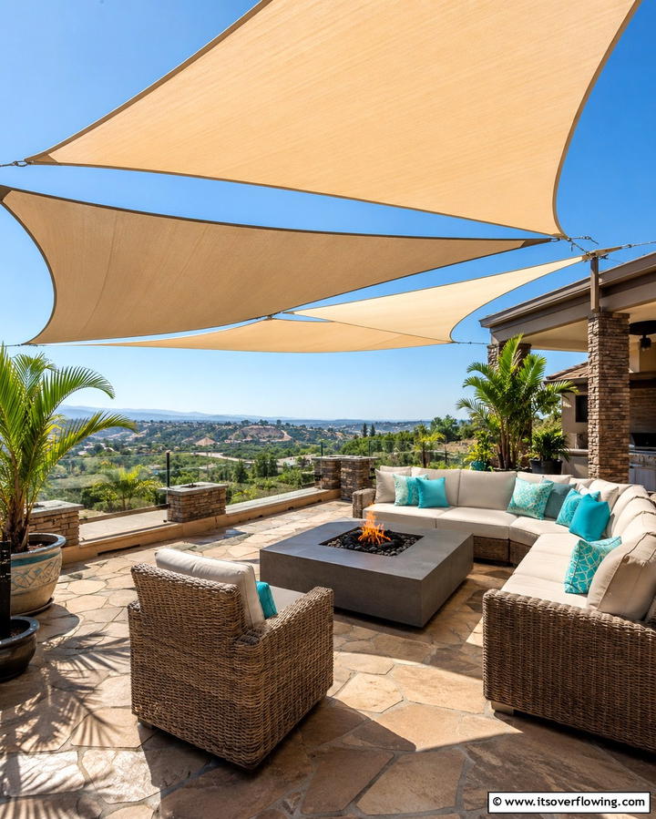 Shade Sail Installation - 30 Creative Shade Ideas for Stylish Outdoor Comfort