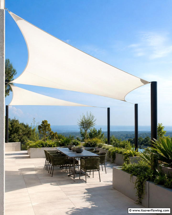 Shade Sail Installation - 25 Shady Garden Ideas for Lush, Cool Spaces