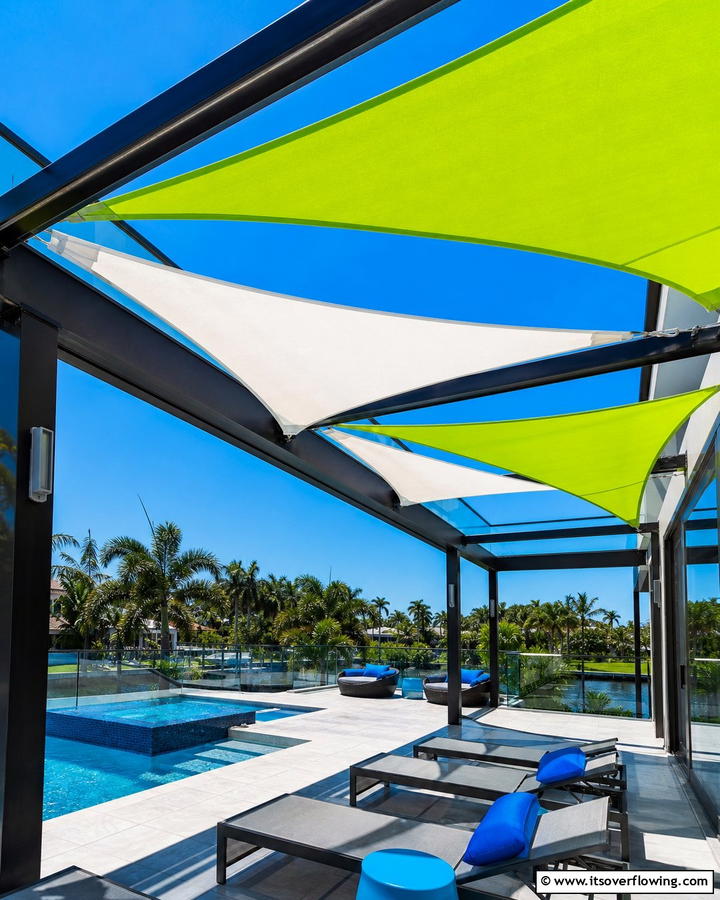 Shade Sails for Modern Appeal - 25 Pergola Shade Ideas to Transform Your Outdoor Space
