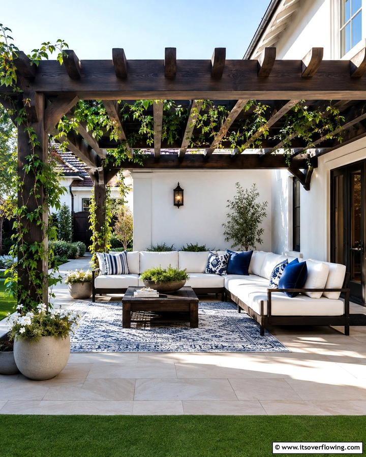 Shaded Pergola Lounging - 30 Florida Backyard Ideas for Tropical Outdoor Living