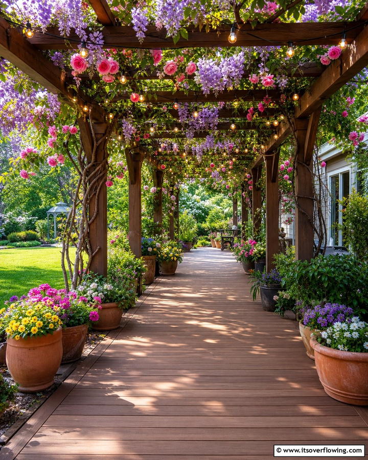 Shaded Pergola Walkways - 20 Composite Walkway Ideas for a Durable and Beautiful Path
