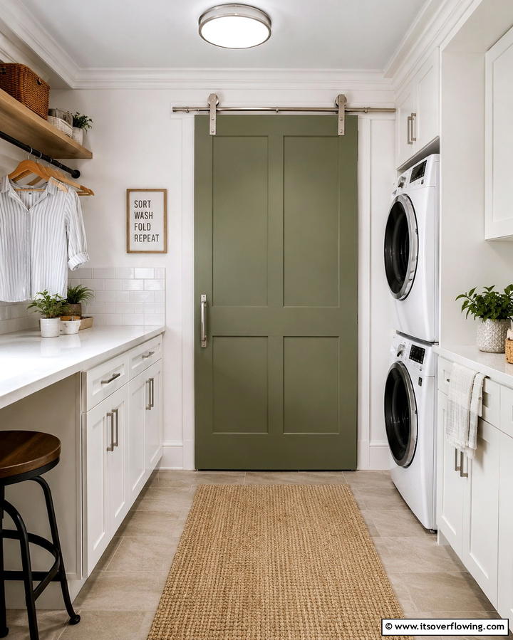 Shaker Style Barn Door - 30 Stylish Barn Door Ideas for Modern Home Organization