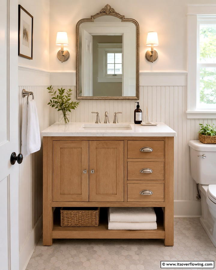 Shaker Style Bathroom Vanity - 30 Small Bathroom Vanity Ideas for Space-Saving Style