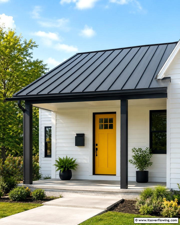 Shed Roof for Simplicity - 25 Front Porch Roof Ideas- Enhance Your Home’s Curb Appeal