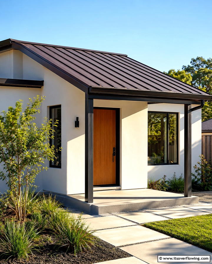 Shed Roof for a Simple Functional Style - 25 Front Porch Roof Ideas- Enhance Your Home’s Curb Appeal