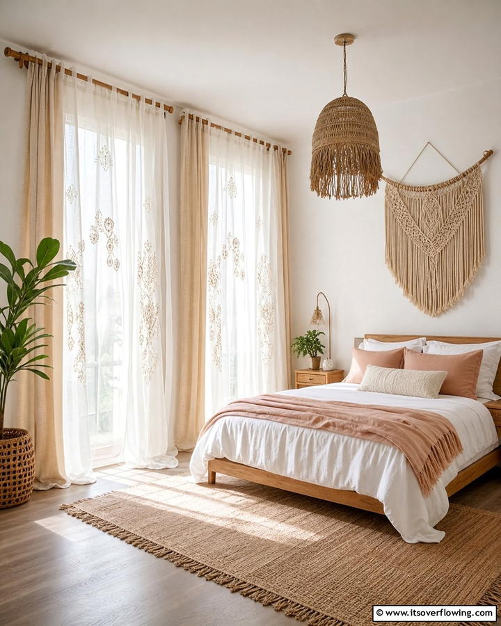 Sheer Boho Layers - 20 Boho Curtain Ideas to Enhance Your Home’s Style