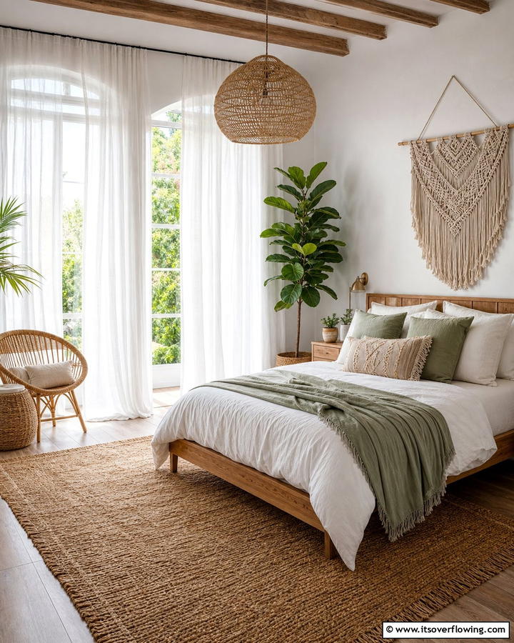 Sheer Curtains for Airy Light - 20 Boho Cottage Style Decor Ideas for a Cozy Home