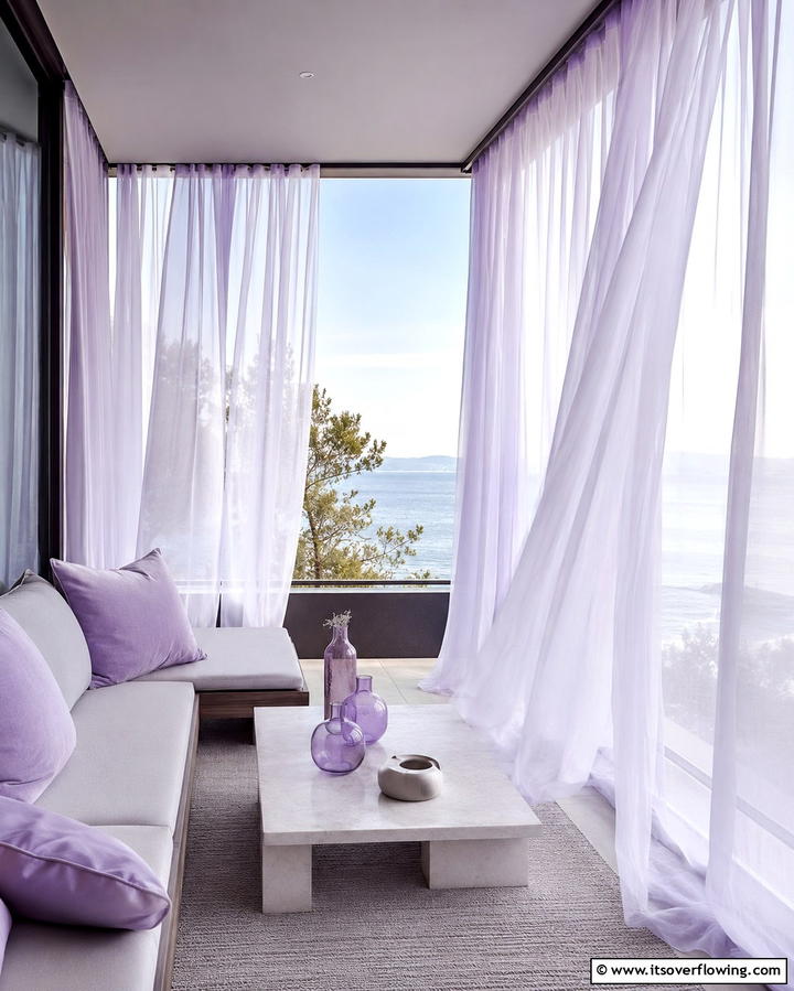 Sheer Curtains for Privacy - 25 Small Screened-in Porch Ideas for Comfort