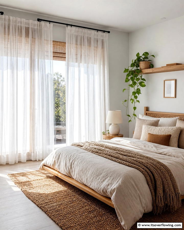 Sheer Curtains for Soft Light - 25 Boho-Scandinavian Design and Decor Ideas