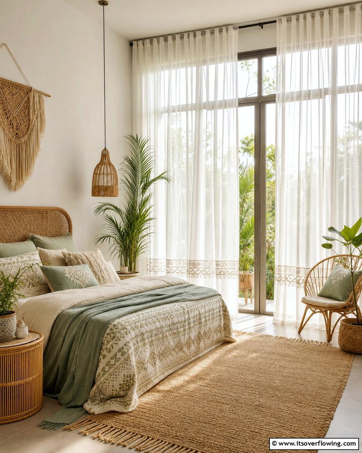 Sheer Curtains for Soft Lighting - 25 Bohemian Interior Design Ideas for a Chic Home