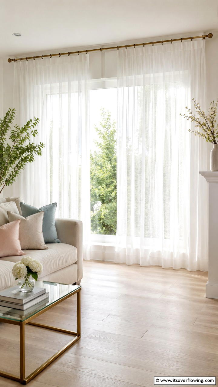 Sheer Elegance Panels - 21 Stylish Window Treatment Ideas for Light and Privacy