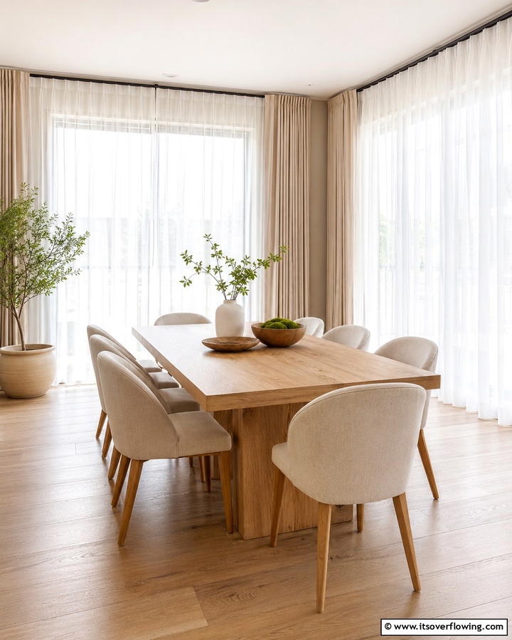 Sheer Elegance for Natural Light - 25 Elegant Dining Room Curtain Ideas to Transform Your Space