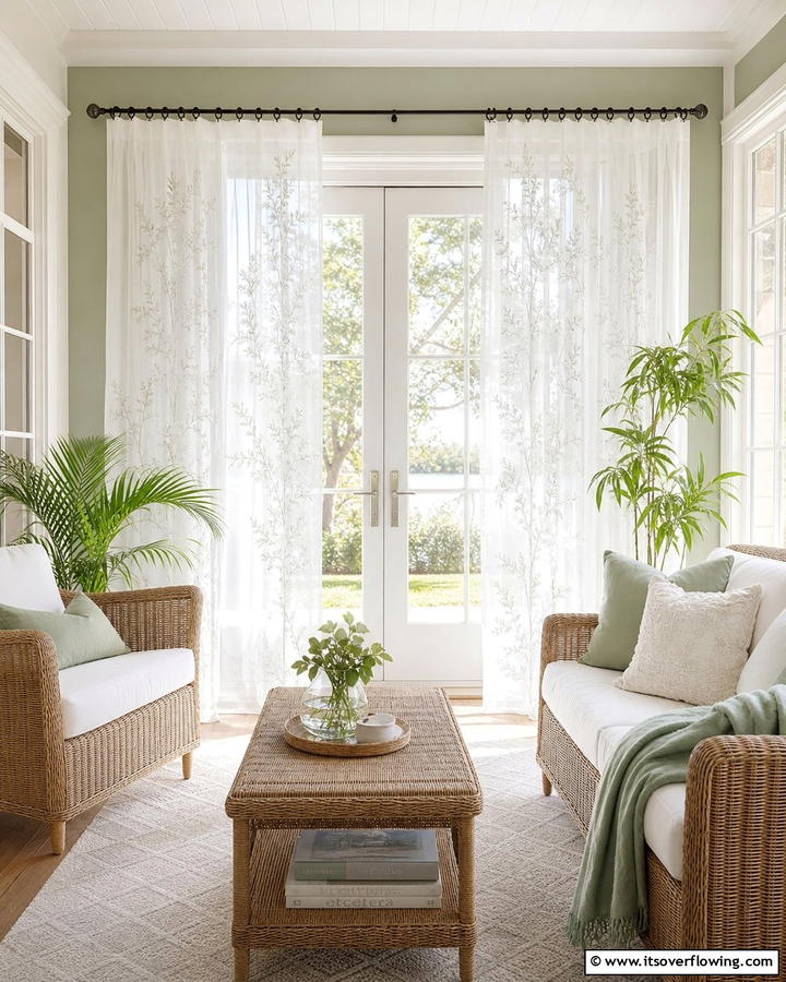 Sheer Elegance for Natural LightOne - 20 French Door Curtain Ideas to Elevate Your Home Decor