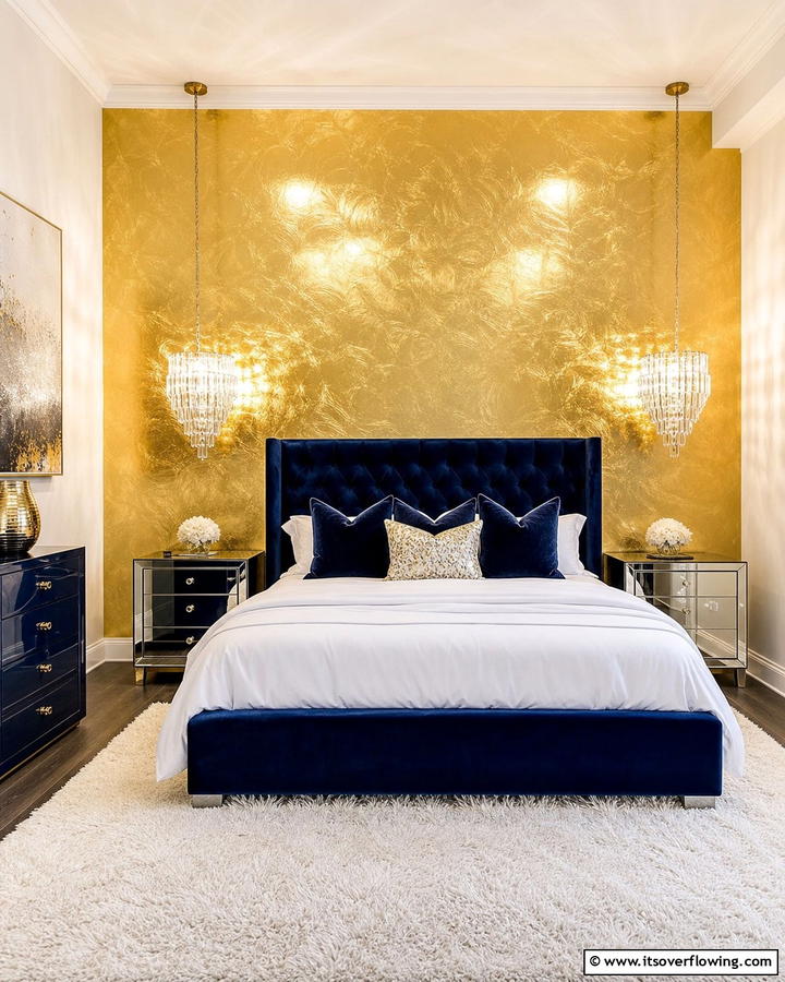 Shimmering Metallic Finishes - 30 Wall Covering Ideas to Transform Your Interior Design
