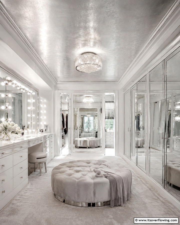Shimmering Silver Ceiling - 30 Creative Ceiling Paint Ideas to Transform Any Room’s Ambiance
